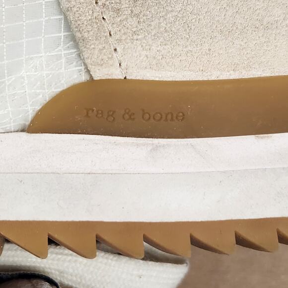 Rag & Bone Womens Retro Runner Sneakers US 9 EU 40 Antique White Gum Sole EUC - Picture 14 of 16